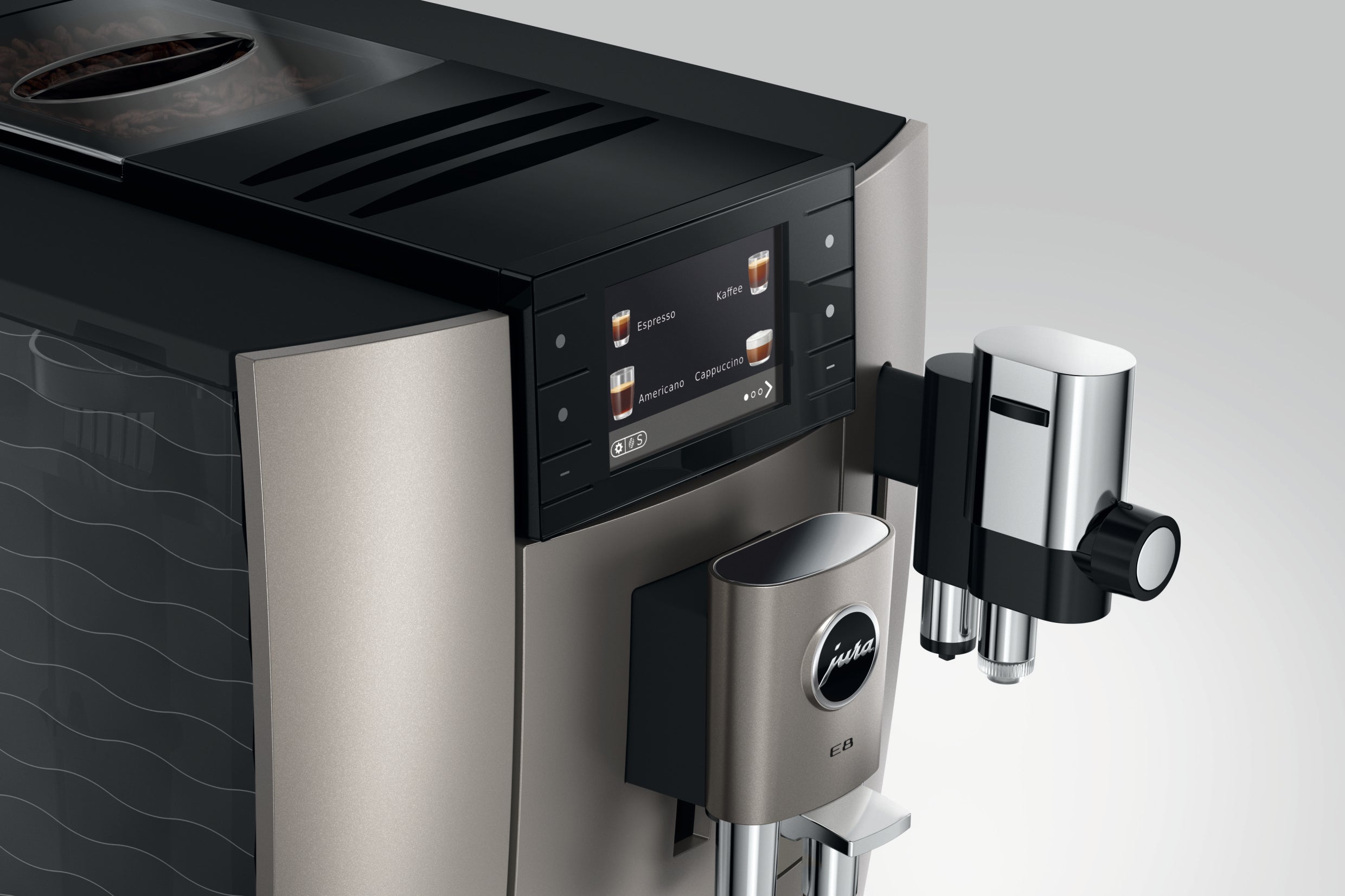 Jura E8 Midnight Silver (ED) 15712 mit 5 Jahren Garantie
