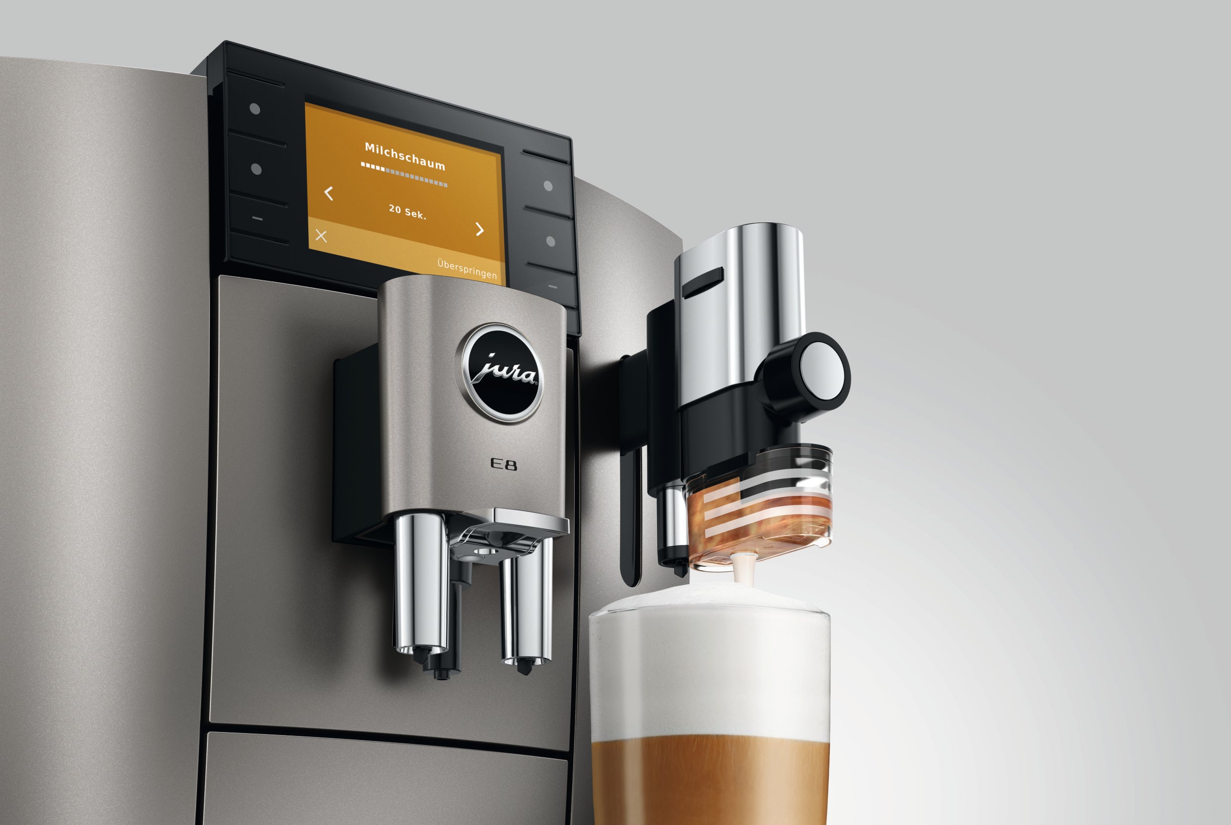 Jura E8 Midnight Silver (ED) 15712 mit 5 Jahren Garantie