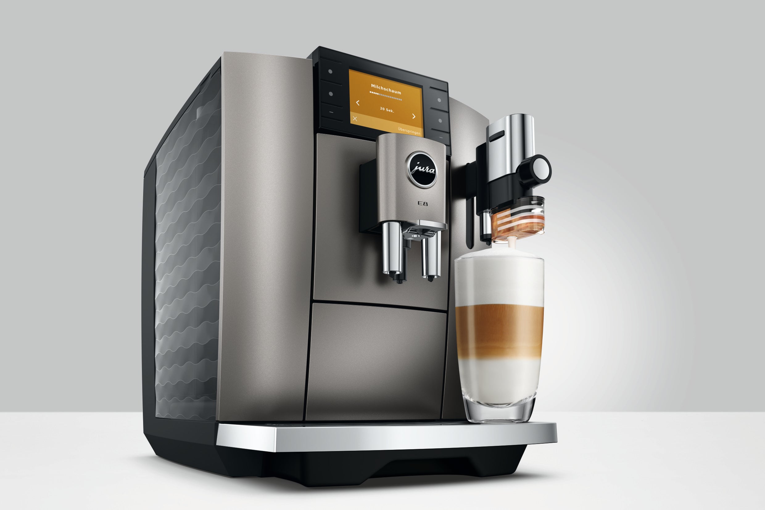 Jura E8 Midnight Silver (ED) 15712 mit 5 Jahren Garantie