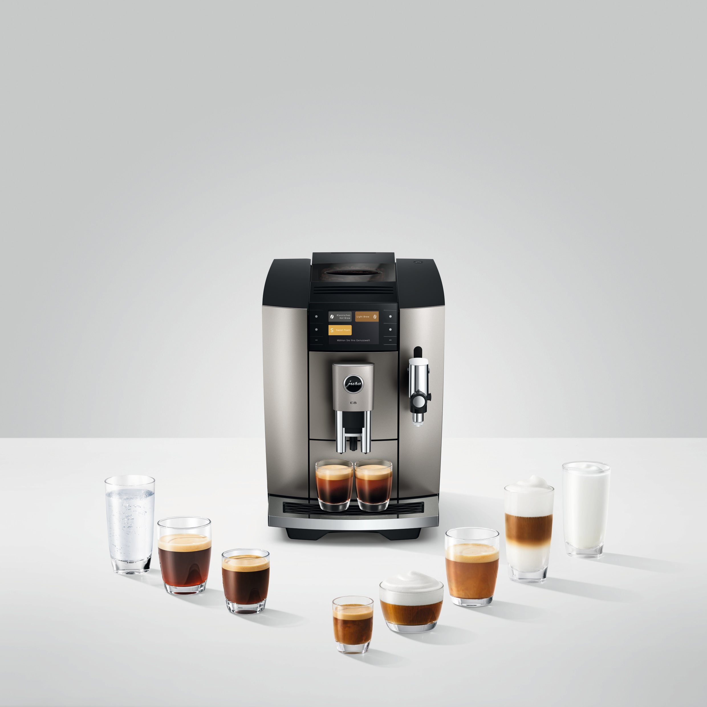 Jura E8 Midnight Silver (ED) 15712 mit 5 Jahren Garantie