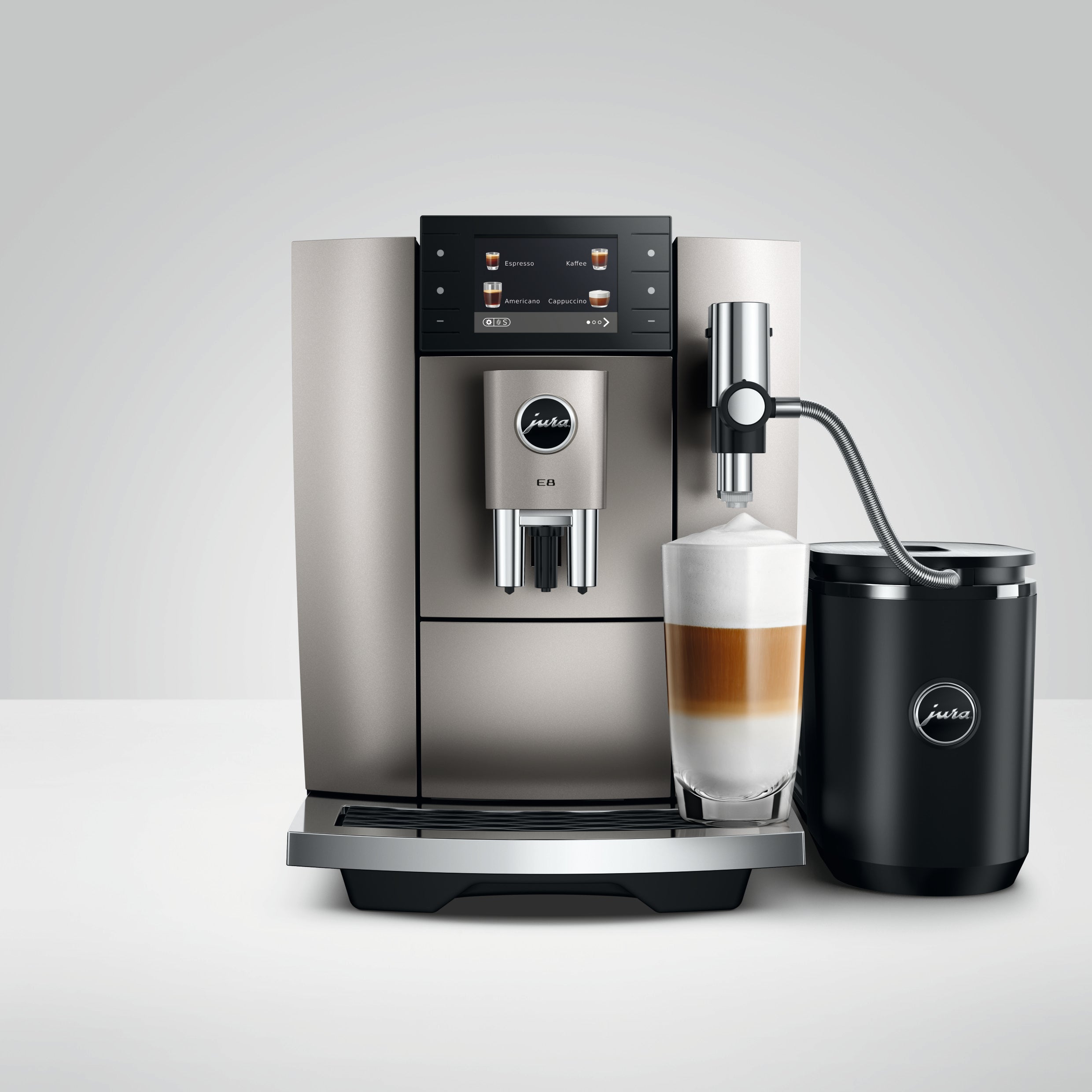 Jura E8 Midnight Silver (ED) 15712 mit 5 Jahren Garantie