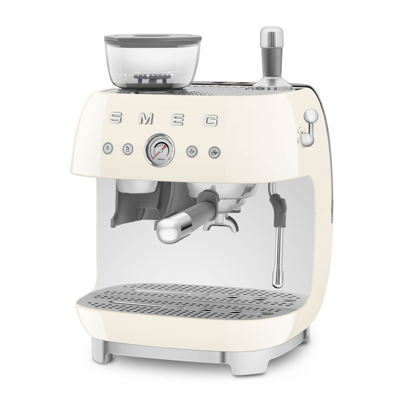 SMEG Siebträger mit Mahlwerk EGF03CREU