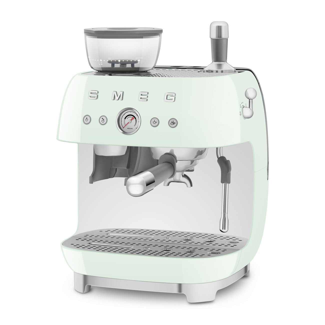 SMEG Siefdréier mat Molwierk EGF03PGEU a Pastellgréng inkl. 5 Joer Garantie