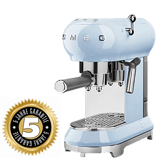 SMEG Siebträger Pastell Blau ECF01PBEU 5 Jahre Garantie